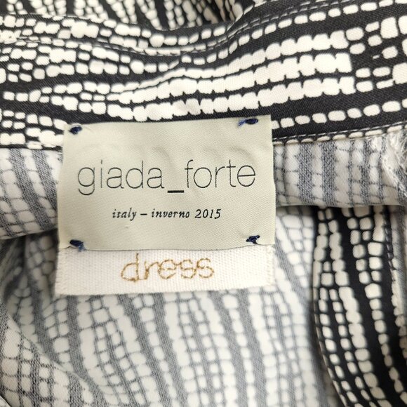 giada_forte Womens 3/4 Sleeve Collared Midi Dress Snap Button modern Minimalist - Picture 4 of 7